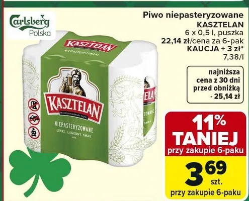 Piwo niepasteryzowane promocja w Carrefour Market
