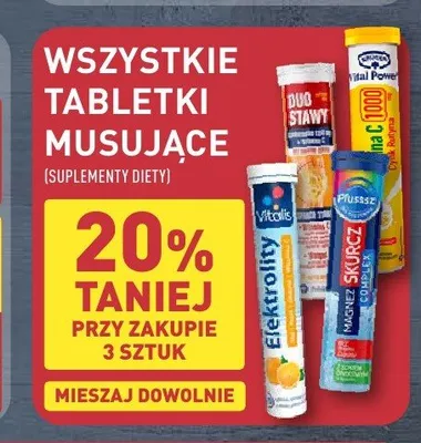 Tabletki musujące Vitalis Magnez Skurcz promocja w Aldi