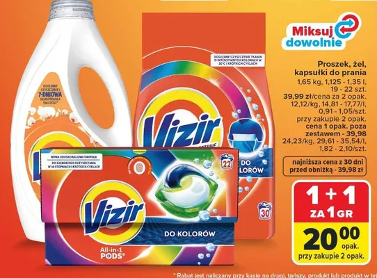 Proszek, żel, kapsułki do prania promocja w Carrefour Market