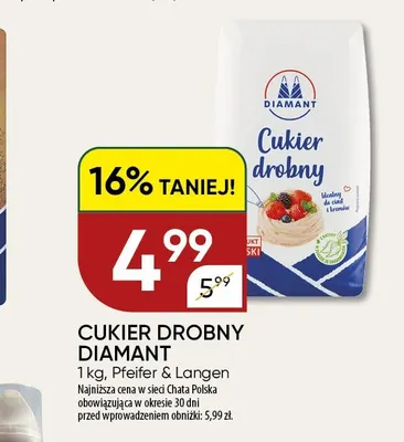 Cukier drobny Diamant promocja w Chata Polska