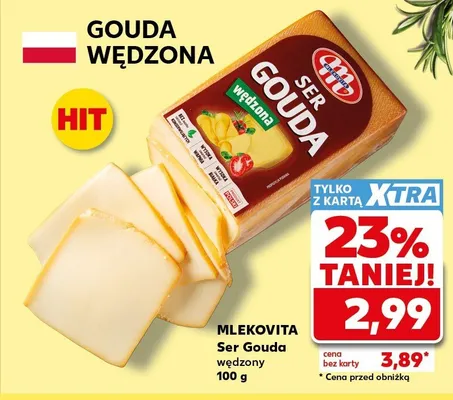 Ser Gouda wędzony Mlekovita promocja w Kaufland
