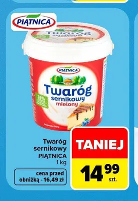 Twaróg sernikowy Piątnica promocja w Carrefour