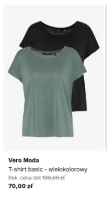 T-shirt basic Vero Moda wielokolorowy 2-pak promocja w Lounge by Zalando