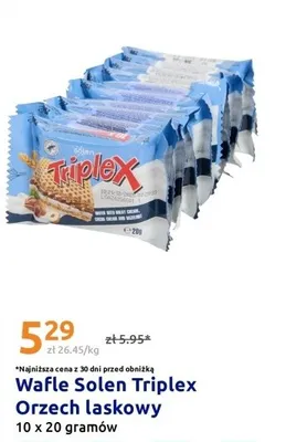Wafle Solen Triplex orzech laskowy promocja w Action