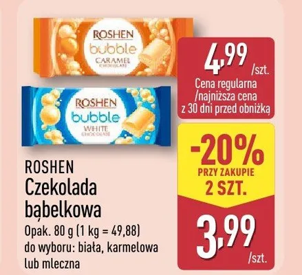 Czekolada bąbelkowa mleczna promocja w Aldi