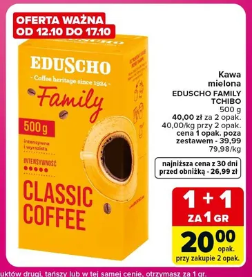 Kawa mielona Eduscho Family Tchibo promocja w Carrefour Express
