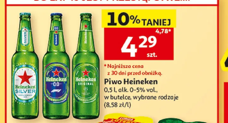 Piwo Heineken Original promocja w Auchan