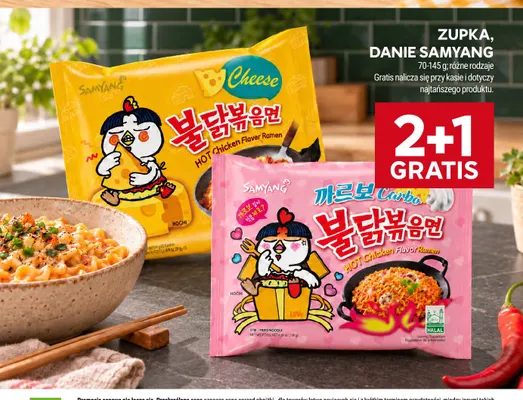 Zupka danie Samyang cheese promocja w Stokrotka