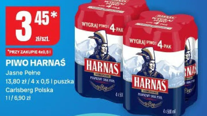 Piwo harnaś jasne pełne promocja w Chorten