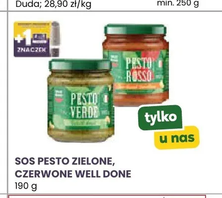 Sos pesto czerwone Well Done promocja w Stokrotka