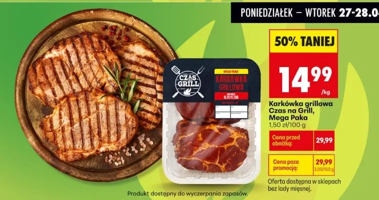 Karkówka Grillowa Czas na Grill Mega Paka promocja w Biedronka