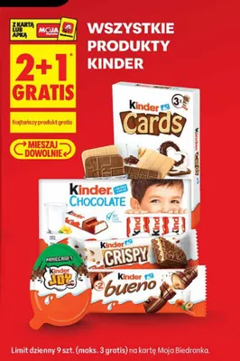 Czekoladki Kinder Chocolate promocja w Biedronka