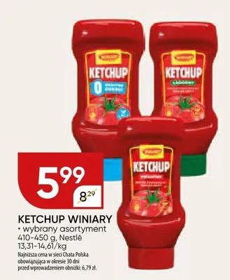 Ketchup Winiary wybrany asortyment promocja w Chata Polska