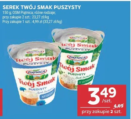 Serek twój smak puszysty różne rodzaje promocja w Stokrotka