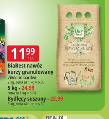 BiaBest nawóz bydlęcy suszony 5 kg Vilmorin Garden promocja w Leclerc