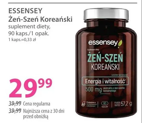 Żeń-Szeń Koreański suplement diety promocja w Hebe