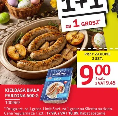 Kiełbasa biała parzona 600 g promocja w Selgros