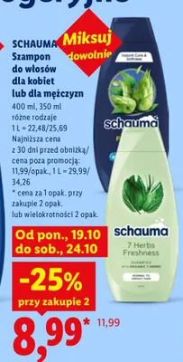 Szampon do włosów dla kobiet Schauma promocja w Lidl