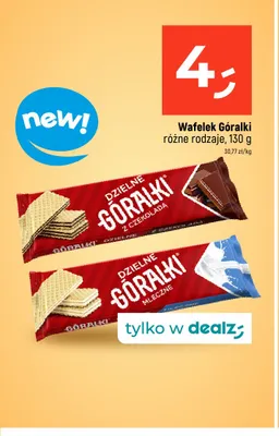 Wafelek Góralki Dzielne z czekoladą promocja w Dealz