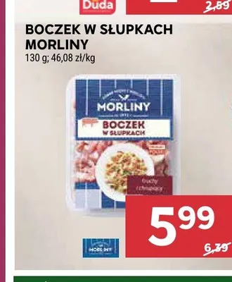 Boczek w słupkach Morliny promocja w Stokrotka