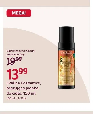 Brązująca pianka do ciała Eveline Cosmetics Brazilian Body promocja w Rossmann