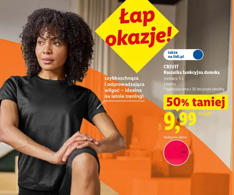 Koszulka funkcyjna damska Crivit promocja w Lidl
