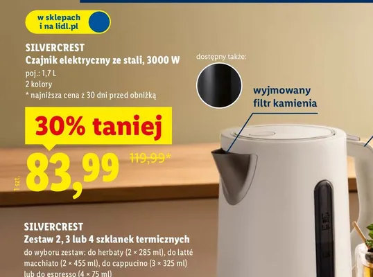 Czajnik elektryczny ze stali Silvercrest promocja