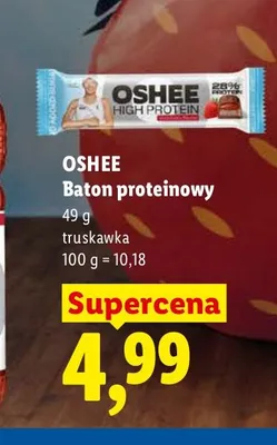 Baton proteinowy Oshee truskawka promocja w Lidl