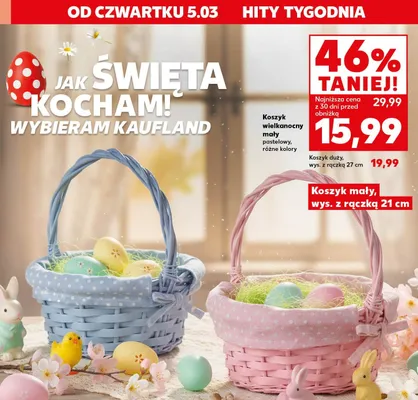 Koszyk duży, wys. z rączką 27cm promocja w Kaufland