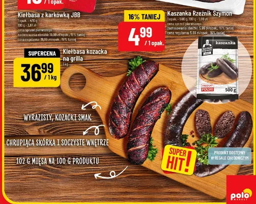 Kiełbasa kozacka na grilla promocja w POLOmarket