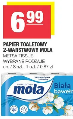 Papier toaletowy 2-warstwowy Mola promocja w SPAR