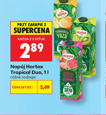 Napój Hortex Tropical Duo promocja w Biedronka