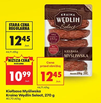 Kiełbasa Myśliwska Kraina Wędlin Select promocja w Biedronka