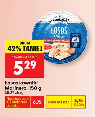 Łosoś kawałki Marinero promocja w Biedronka