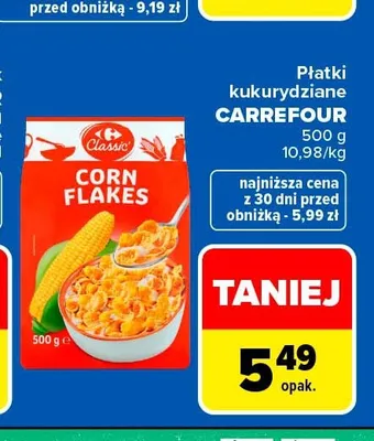 Płatki kukurydziane Carrefour Classic promocja w Carrefour Market