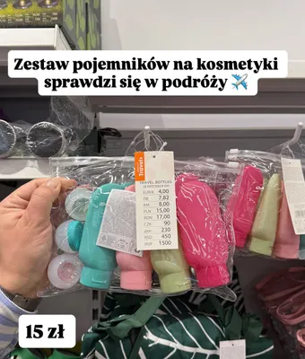 Zestaw pojemników podróżnych na kosmetyki  promocja w Pepco