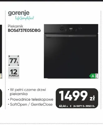 Piekarnik Gorenje BOS6737E05DBG promocja w Max Elektro