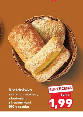 Drożdżówka z truskawkami promocja w Kaufland