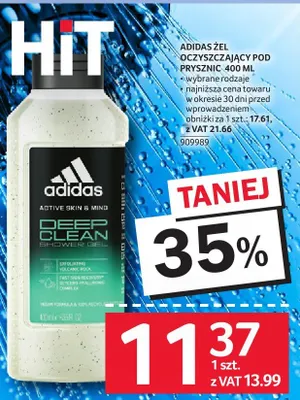Żel oczyszczający pod prysznic Adidas Active Skin & Mind Deep Clean promocja w Selgros