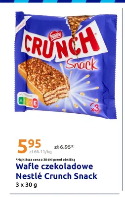 Wafle czekoladowe Nestlé Crunch Snack 3-pak promocja w Action