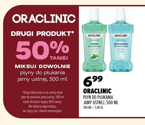 Płyn do płukania jamy ustnej Oraclinic promocja w Drogerie Natura