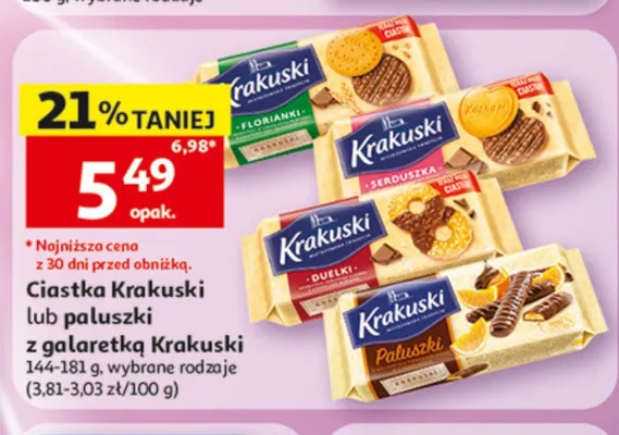 Paluszki z galaretką Krakuski promocja w Auchan
