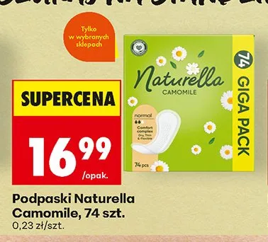 Podpaski Naturella Camomile Giga Pack promocja w Biedronka