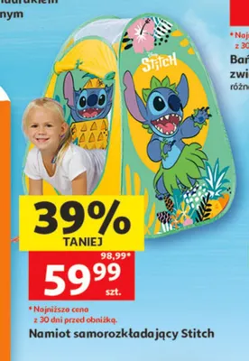 Namiot samorozkładający Stitch promocja w Auchan