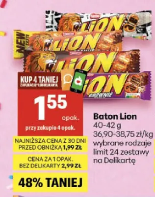 Baton Lion promocja w Delikatesy Centrum
