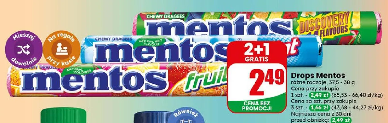 Drops Mentos promocja w Dino