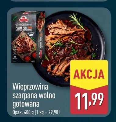 Wieprzowina szarpana wolno gotowana promocja w Aldi