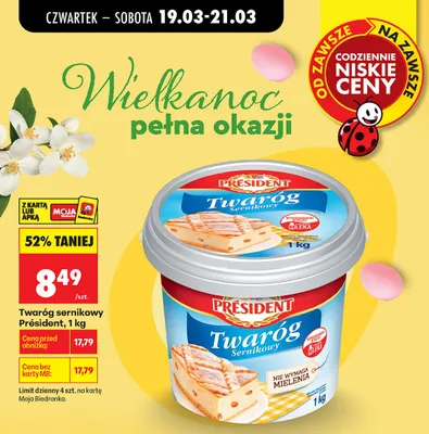 Twaróg sernikowy promocja w Biedronka