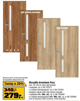 Skrzydło drzwiowe Pery promocja w OBI