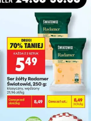 Ser żółty Radamer Światowid klasyczny promocja w Biedronka
